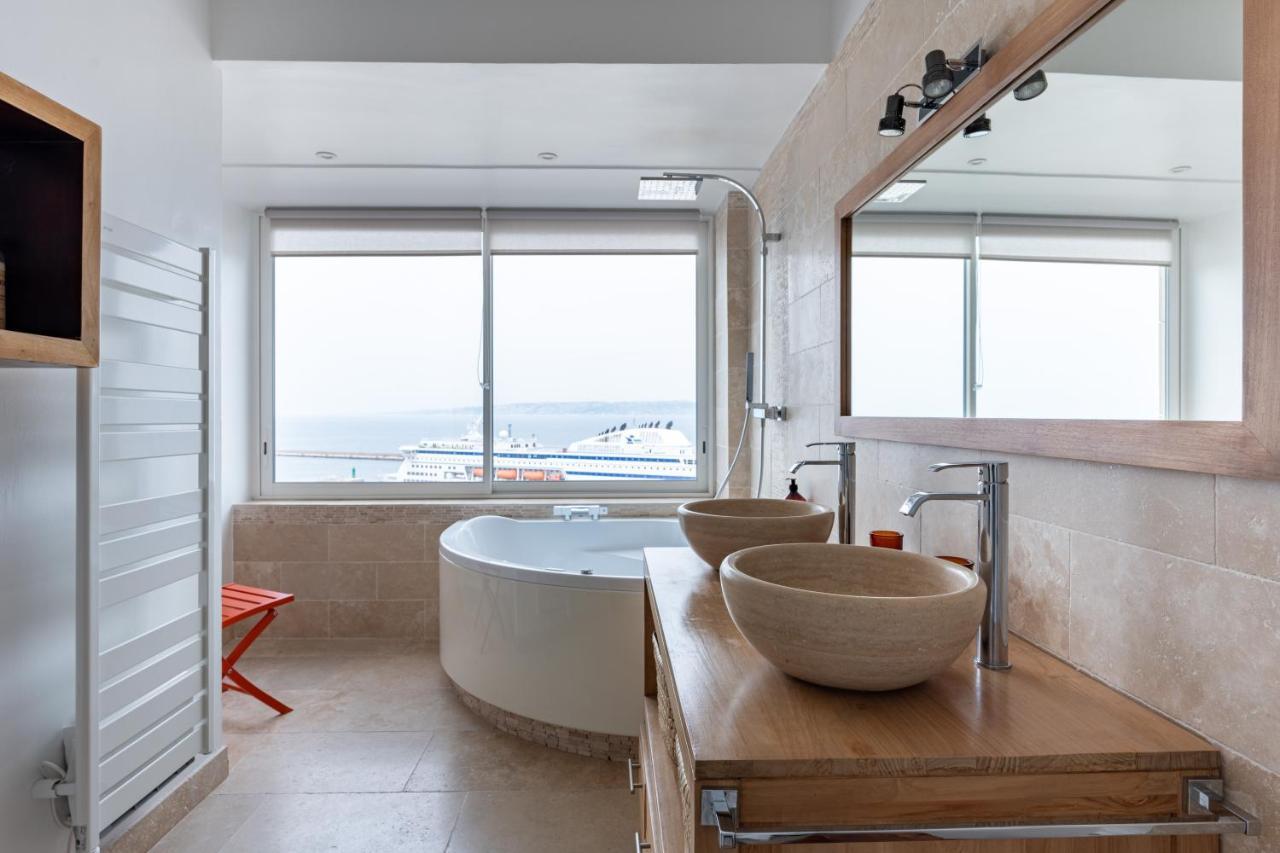 Blue Bay - Superbe Vue Sur Le Vieux Port Apartment Marseille Luaran gambar
